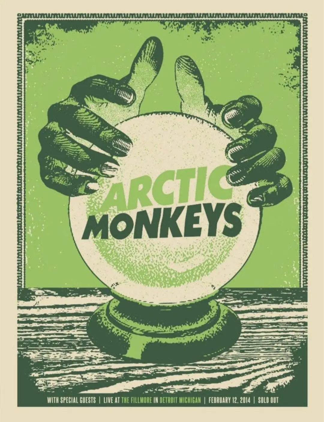 Vintage Arctic Monkeys Rock Band Music Poster