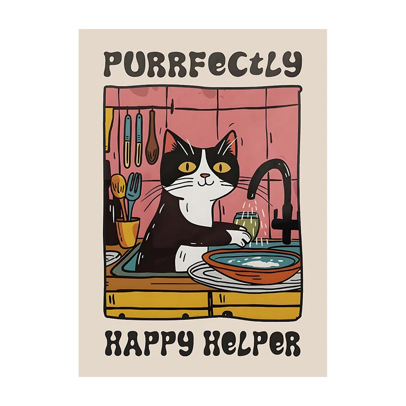 Retro Cat Kitchen