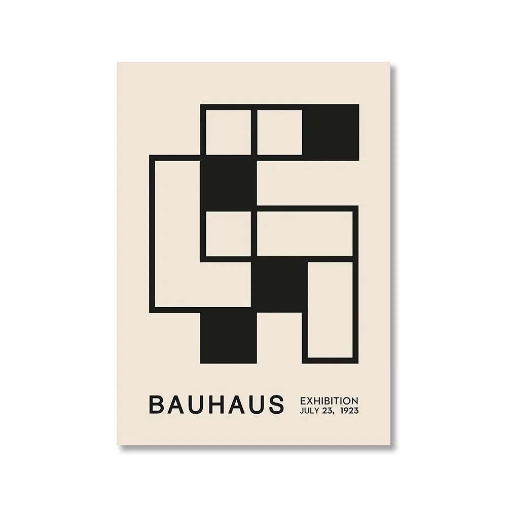Abstract Bauhaus Style Geometric Posters