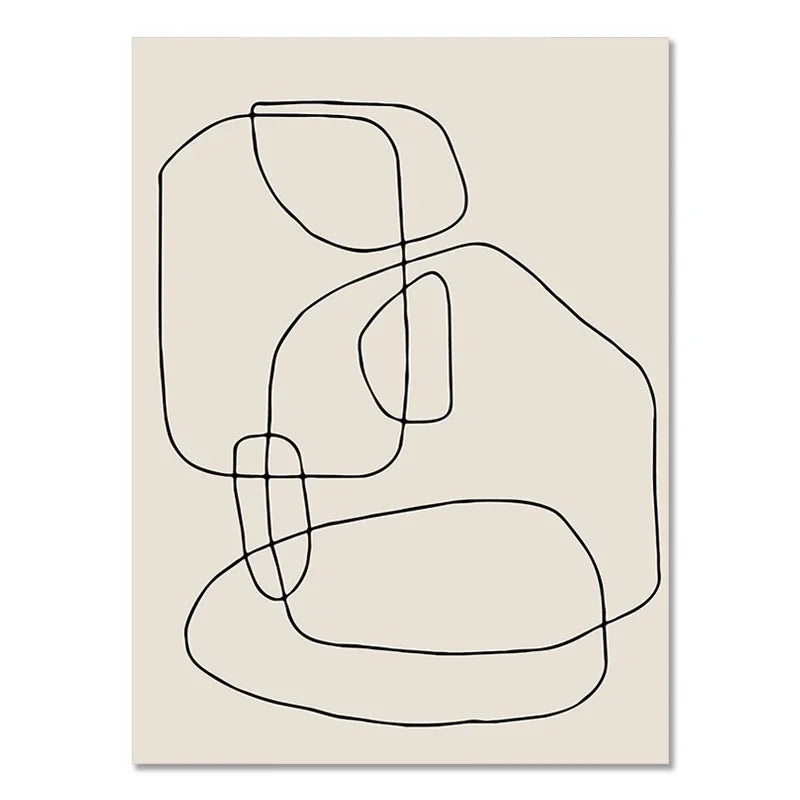 Abstract Boho Geometric Line Posters