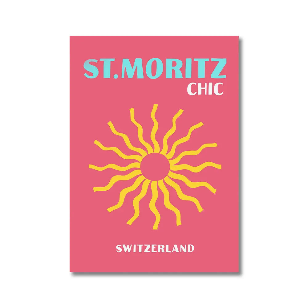 Modern Maximalist Scenic Travel Print Poster