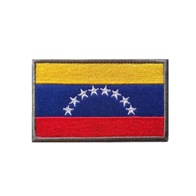 Flag Embroidery Patch Russia Spain Turkey France EU Tactical Military Patch Army Backpack Fabric Decoration Patches on Clothes