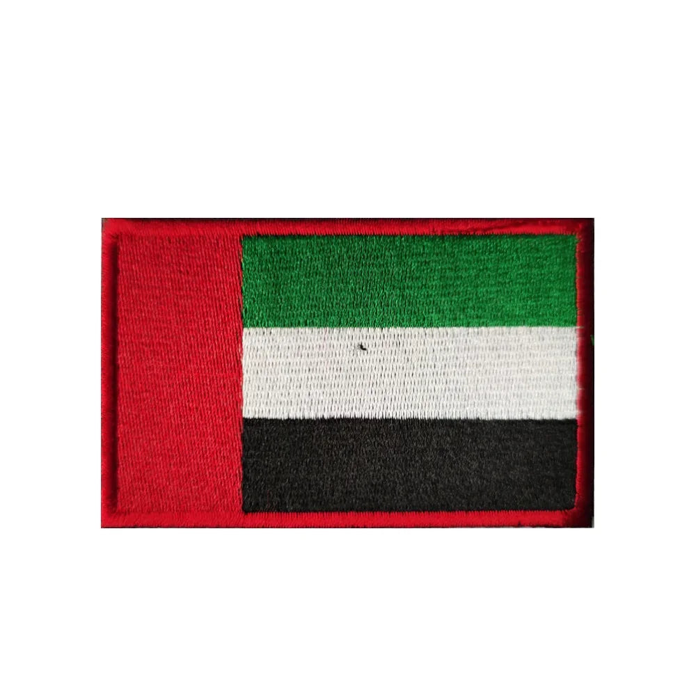 Flag Embroidery Patch Russia Spain Turkey France EU Tactical Military Patch Army Backpack Fabric Decoration Patches on Clothes