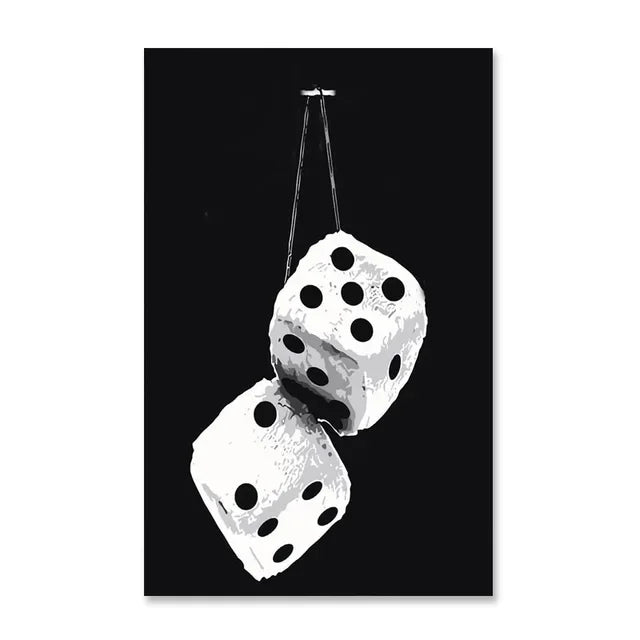 Black And White No Ball Art Poster Billiards Club Wall Art