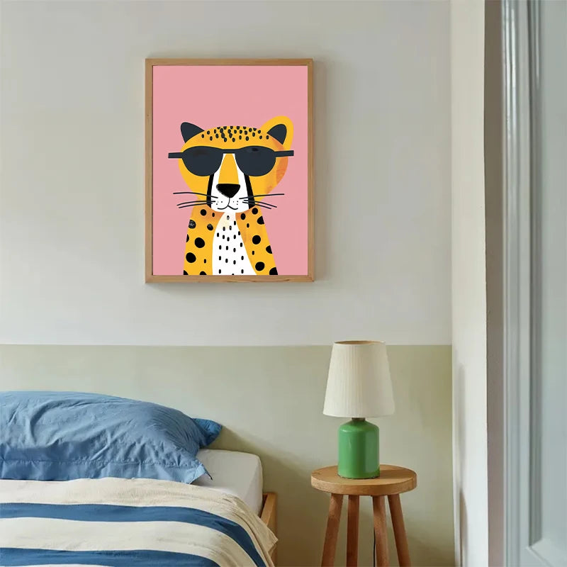 Cute Cartoon Colorful Animal Poster
