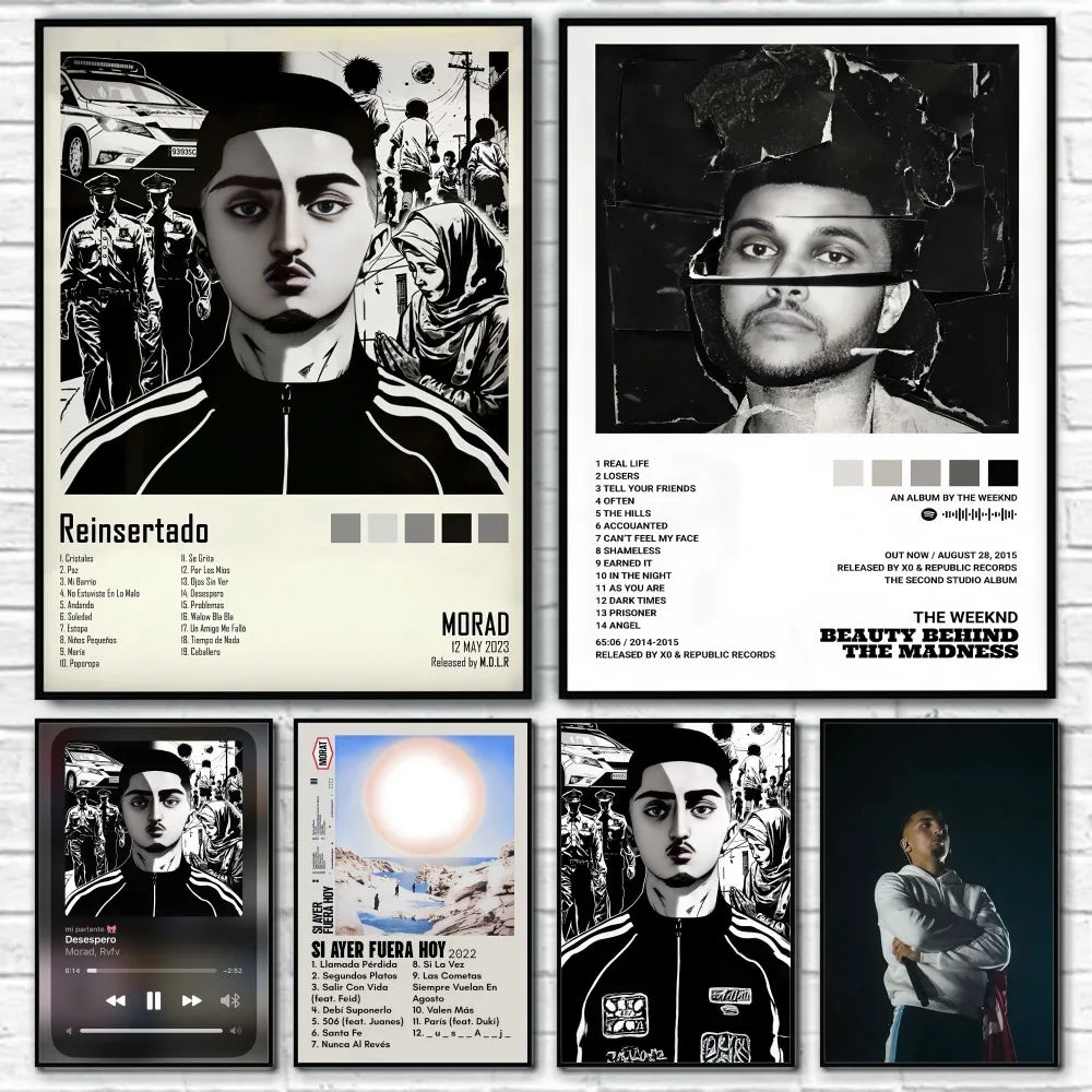 M-Morad M-MDLR M-Morad Album Cover Poster Sticky Wall Art Printing Waterproof Home Living Bed Room Bar Hallway Aesthetic Decor