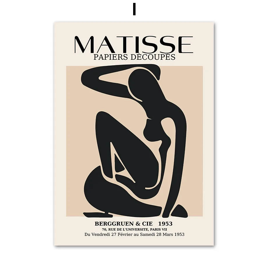 Bohe Matisse Black Line Body Poster