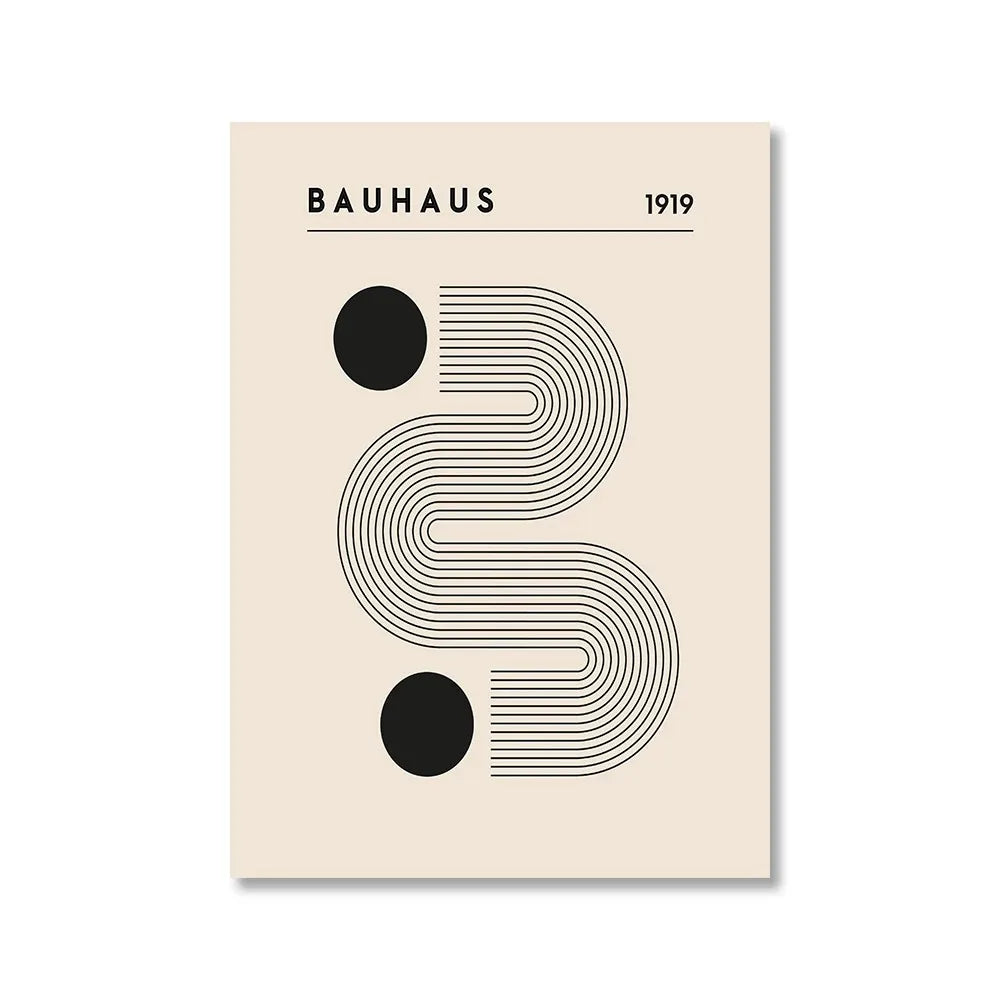 Abstract Bauhaus Style Geometric Posters