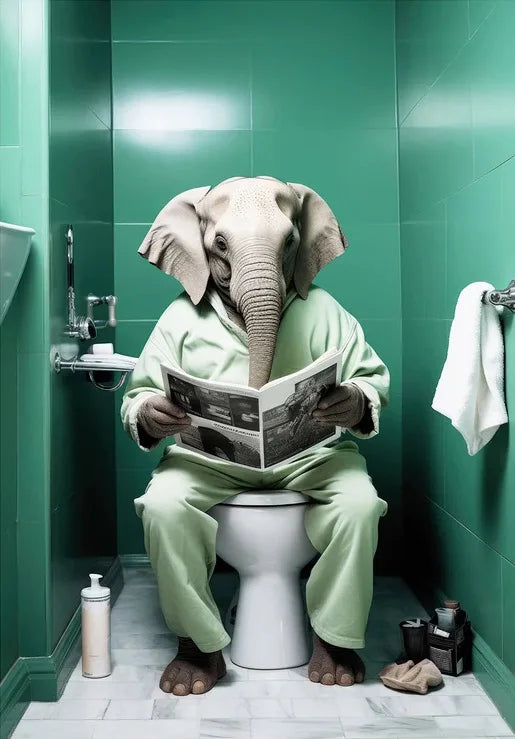 Chimpanzee Elephant Panda Animal Posters