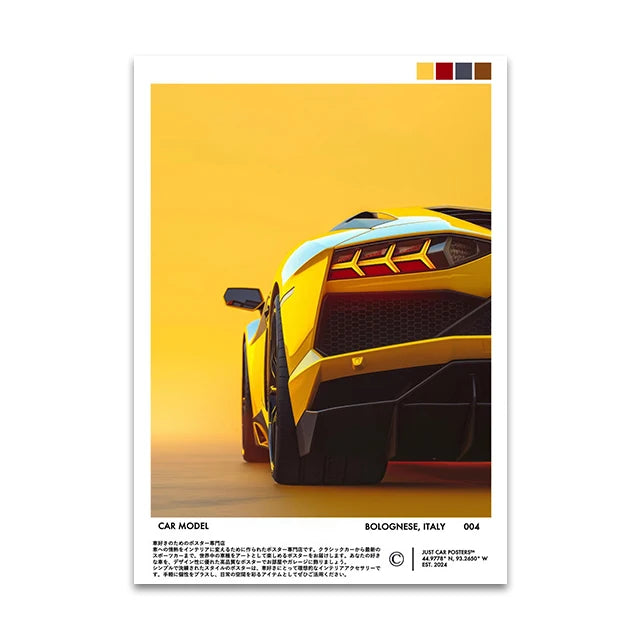 Supercar Canvas Wall Art Print