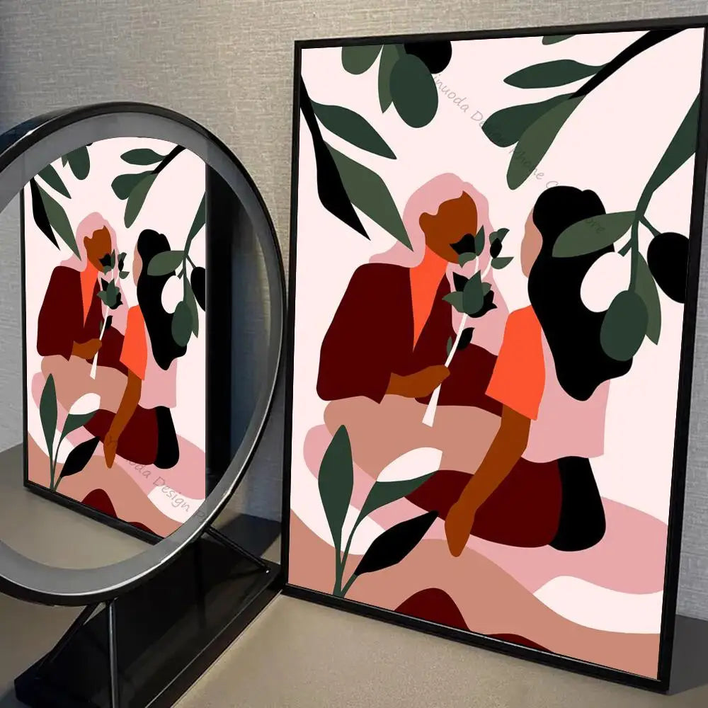 Vintage Abstract African Woman Poster