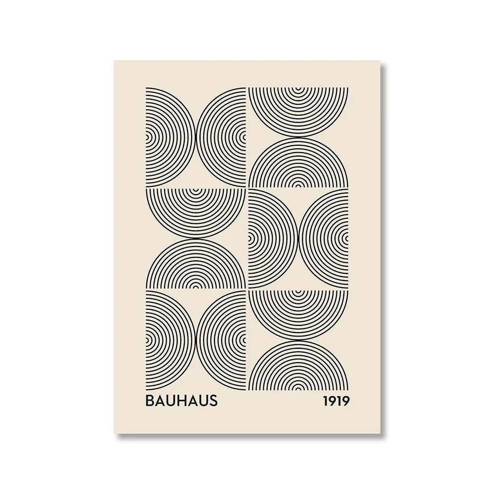 Abstract Bauhaus Style Geometric Posters