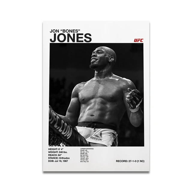 Boxing Fighting Star Canvas Wall Art Print Poster MMA Decorative Painting Home Decor Boxing Lover Gift Unframed