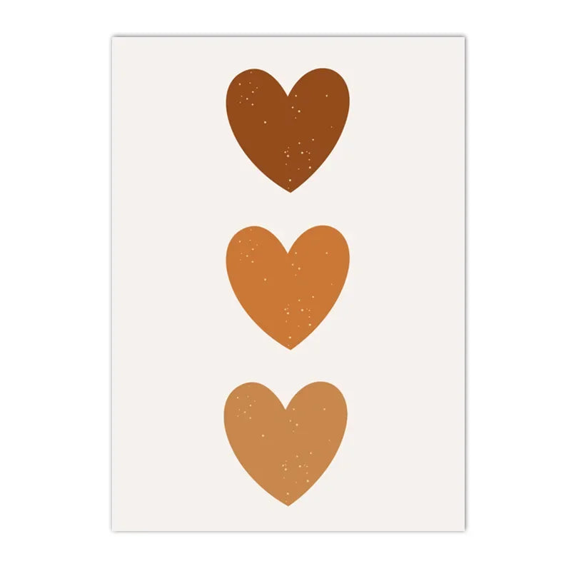 Boho Rainbow Cloud Moon Sun Heart Nursery Poster