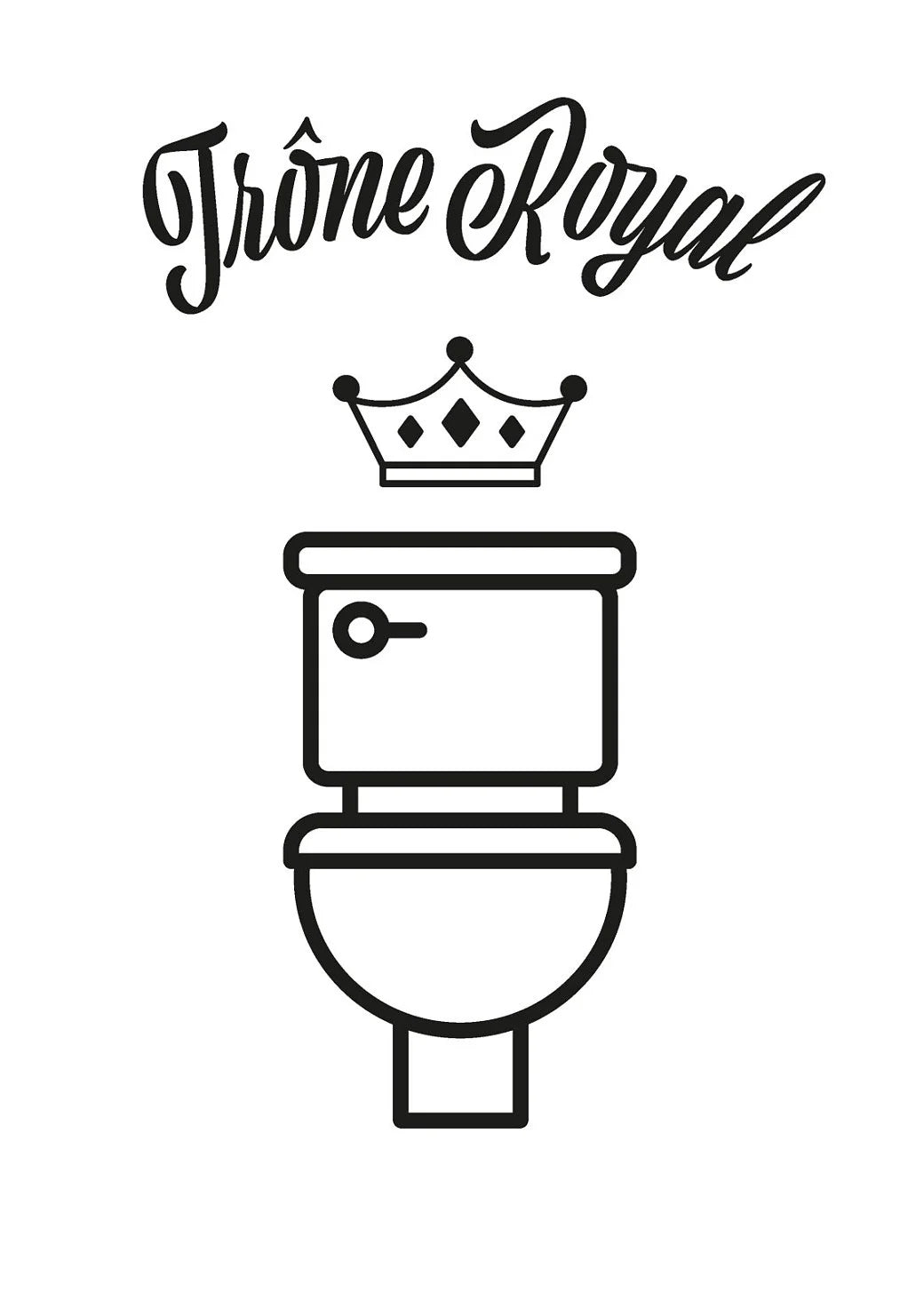 Funny Bathroom WC Sign Nordic Canvas Wall Art
