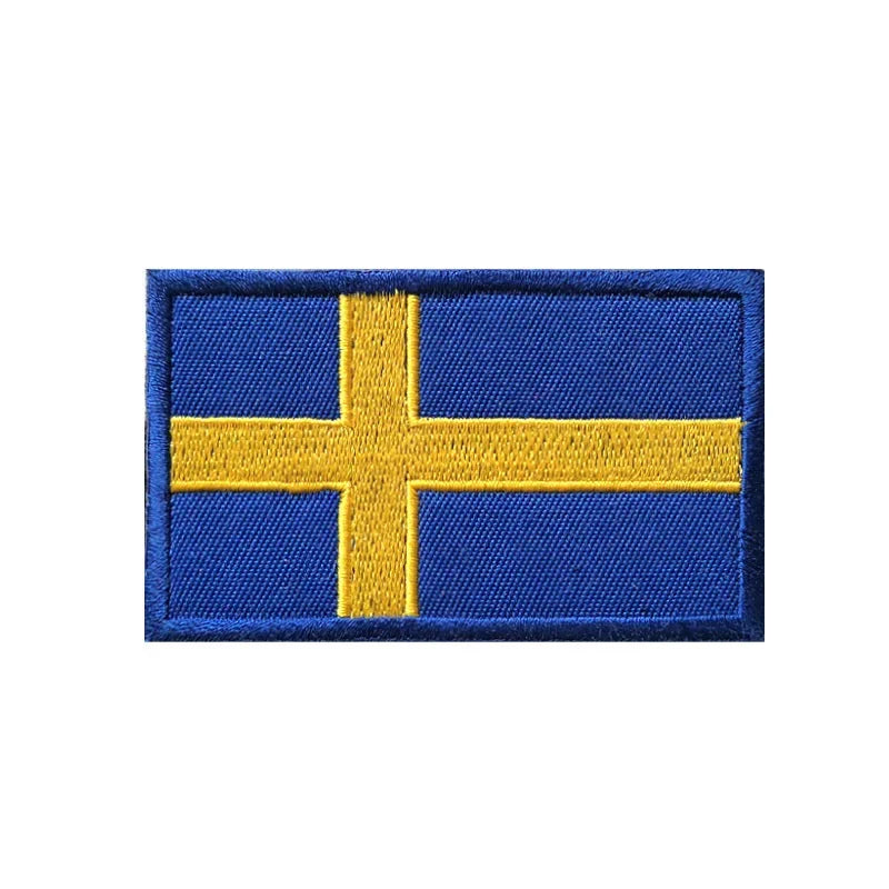 Flag Embroidery Patch Russia Spain Turkey France EU Tactical Military Patch Army Backpack Fabric Decoration Patches on Clothes