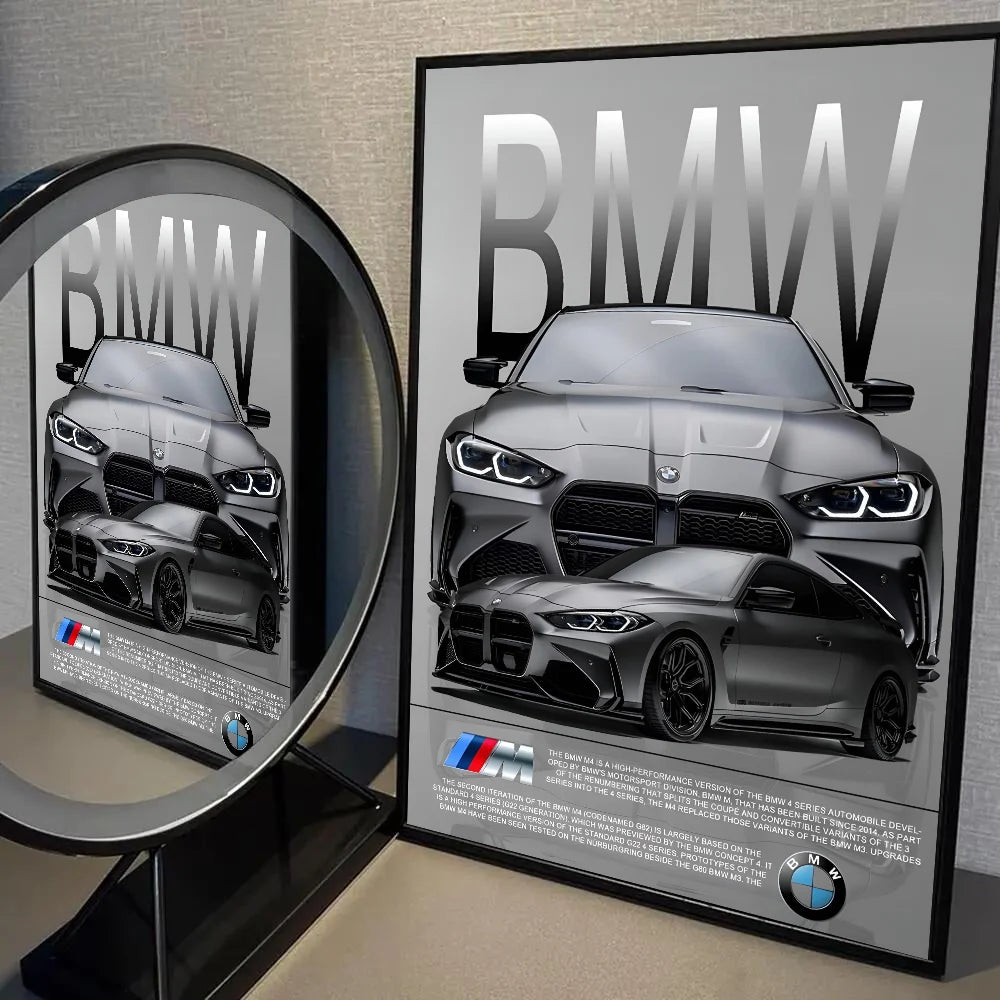 Black And White BMW Posters