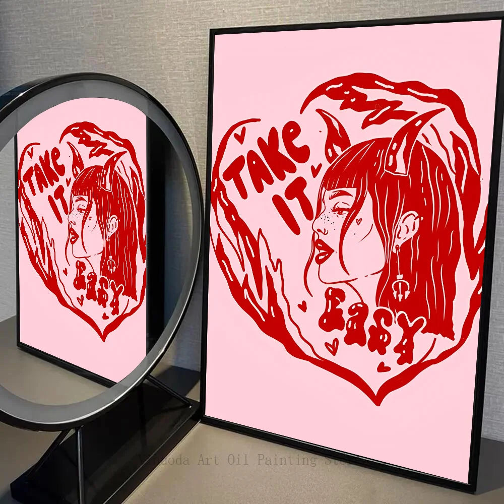 Feminist Fashion Art Pink Girl Power Poster