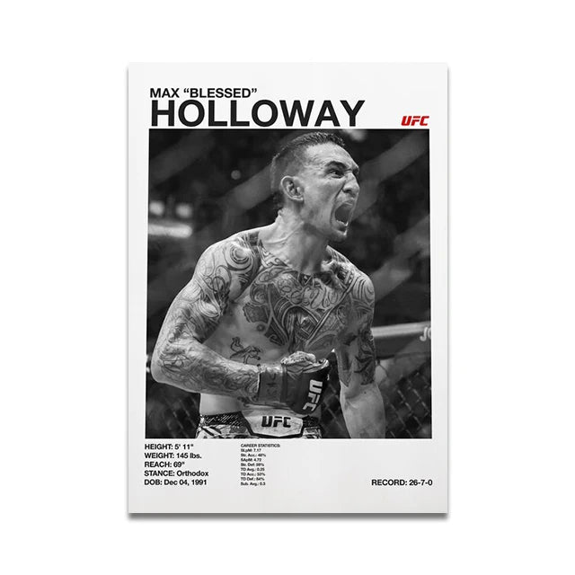 Boxing Fighting Star Canvas Wall Art Print Poster MMA Decorative Painting Home Decor Boxing Lover Gift Unframed