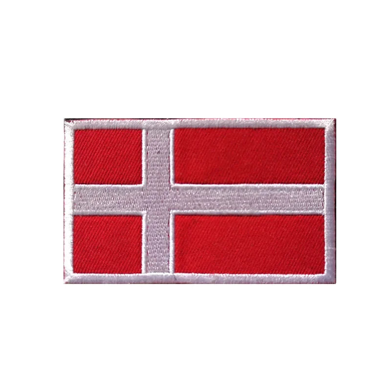 Flag Embroidery Patch Russia Spain Turkey France EU Tactical Military Patch Army Backpack Fabric Decoration Patches on Clothes