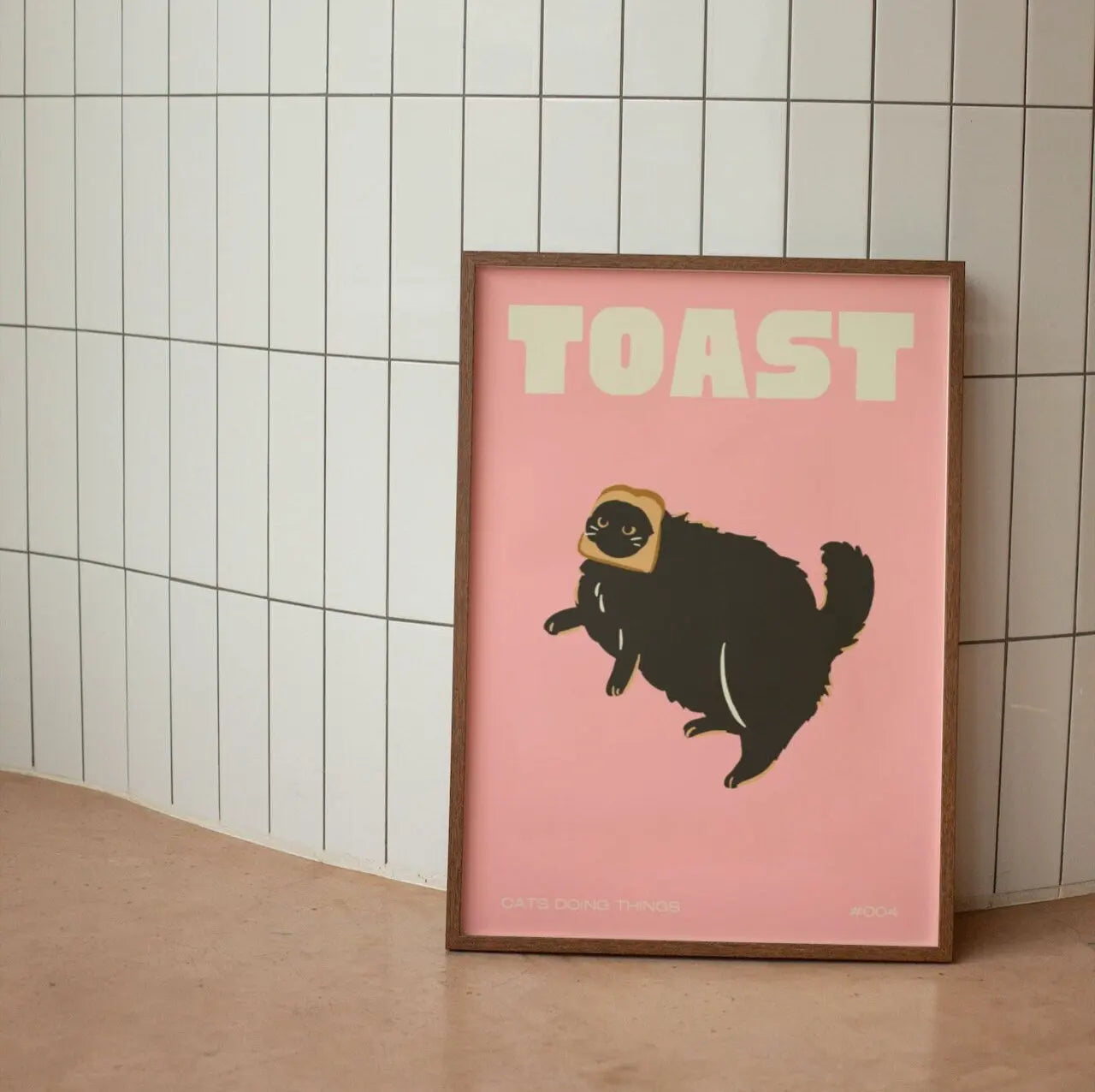 Modern Pop Black Cat Canvas Wall Art