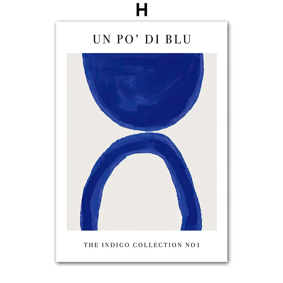 Blue Girl Body Pigeons Line Minimalist Poster