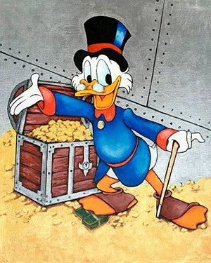 Donald Duck Love Money Graffiti Art Print