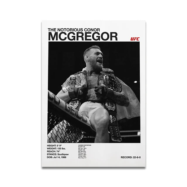 Boxing Fighting Star Canvas Wall Art Print Poster MMA Decorative Painting Home Decor Boxing Lover Gift Unframed