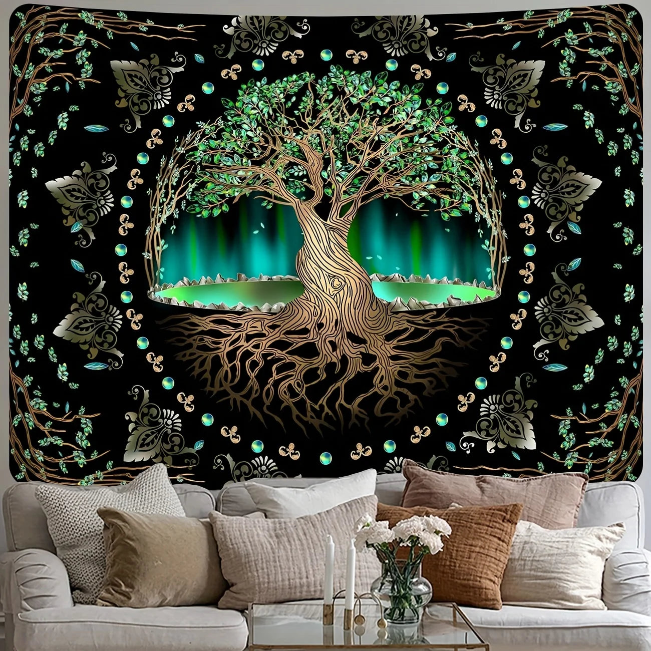 Cosmic Life Tree Tapestry Dreamy Big Tree