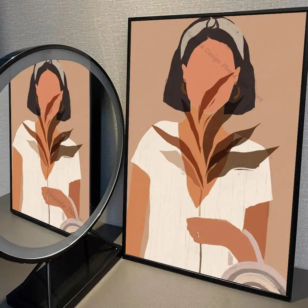 Vintage Abstract African Woman Poster
