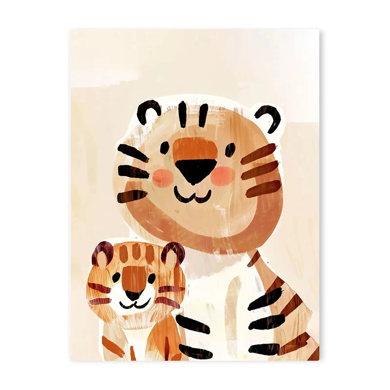 Cute Cartoon Colorful Animal Poster