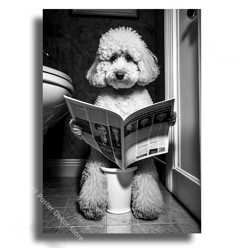 Funny Animal Bathroom Humor Poster