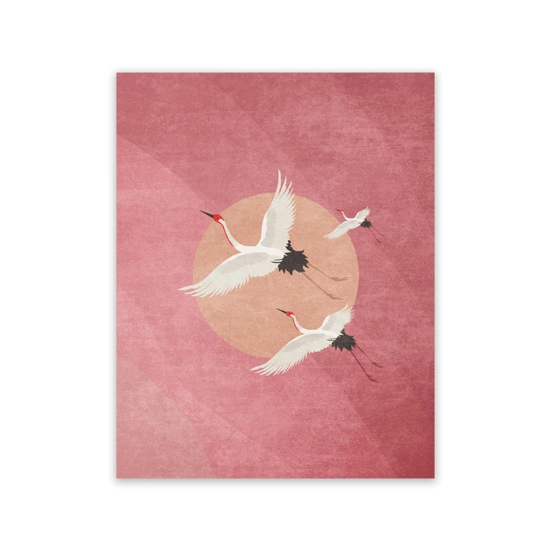 Red Crane Hokusai Eclectic Gallery Poster
