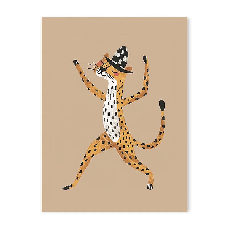 Cute Cartoon Colorful Animal Poster