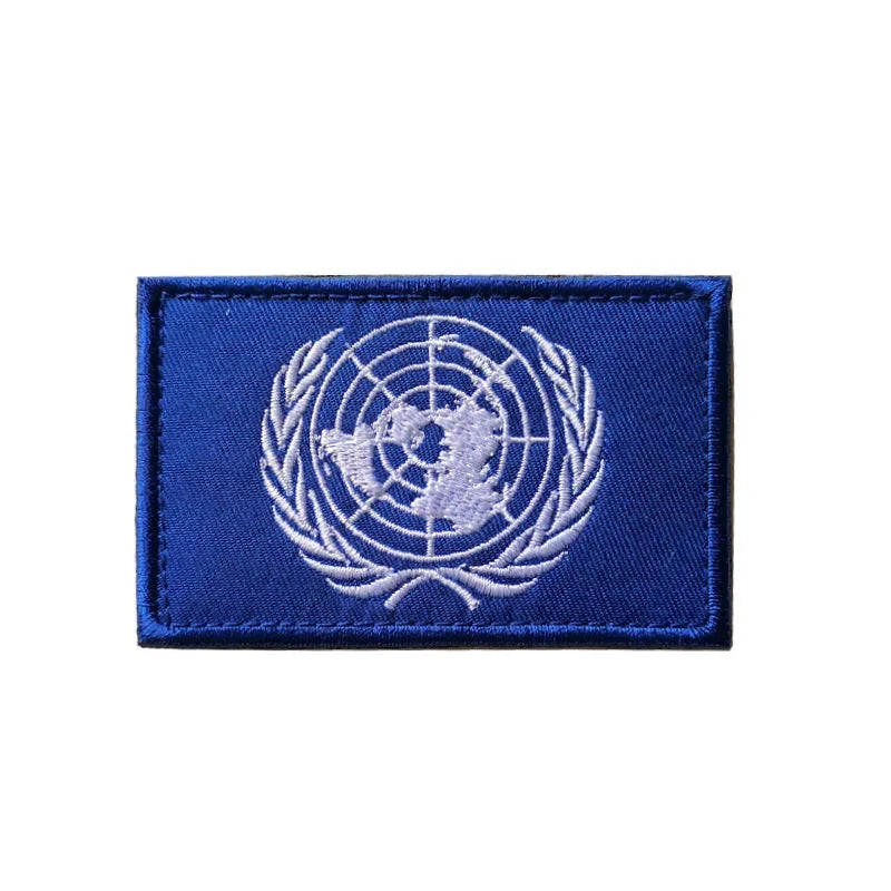 Flag Embroidery Patch Russia Spain Turkey France EU Tactical Military Patch Army Backpack Fabric Decoration Patches on Clothes