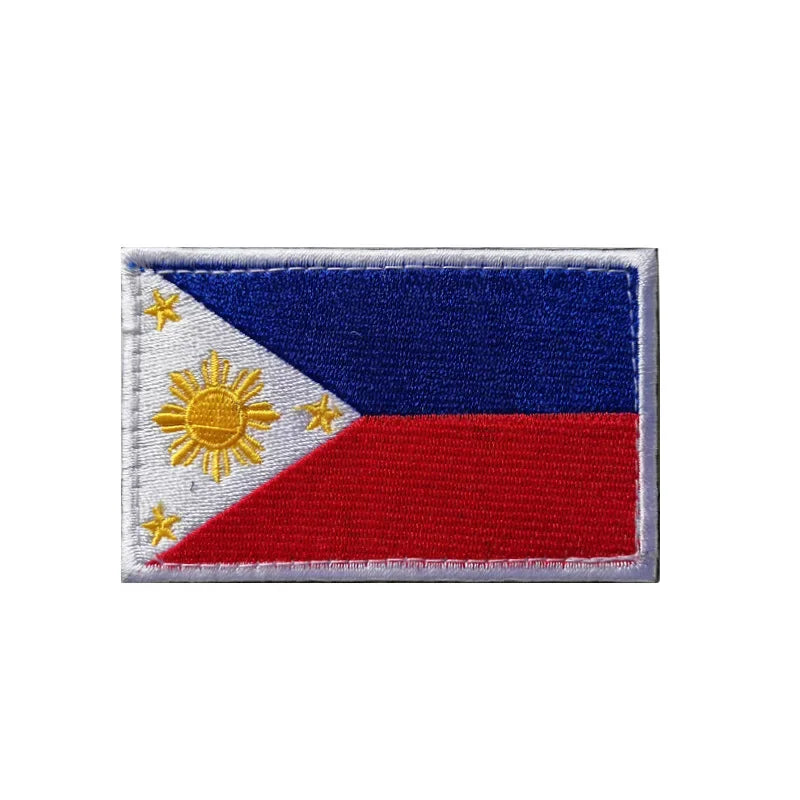 Flag Embroidery Patch Russia Spain Turkey France EU Tactical Military Patch Army Backpack Fabric Decoration Patches on Clothes
