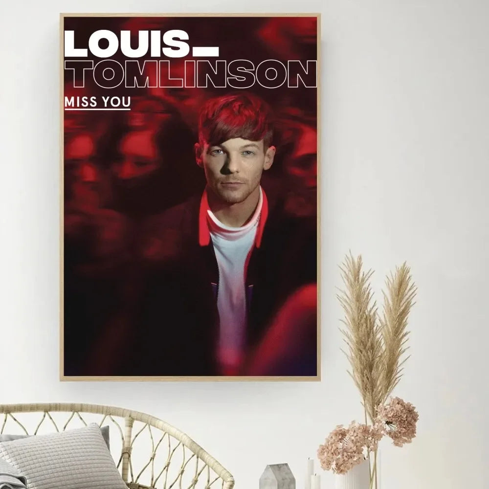 L-Louis Hot Singer T-Tomlinsons Poster DIY Vintage Movie Poster Wall Art Painting Study Stickers Small Szie Wall Painting
