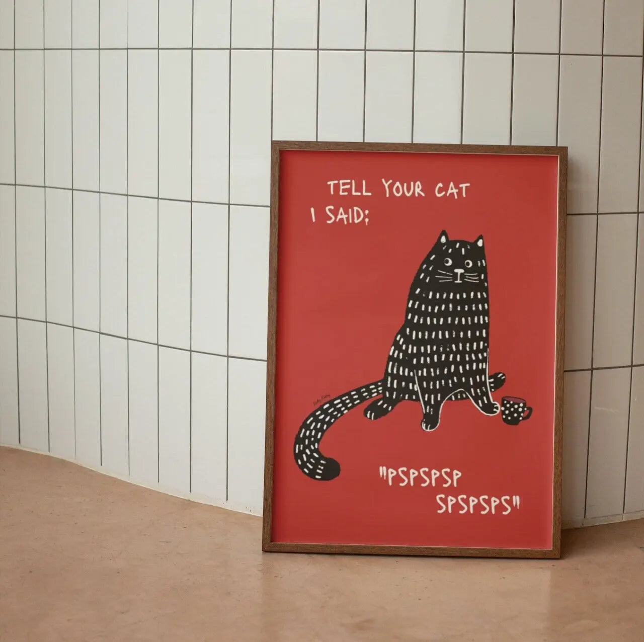Modern Pop Black Cat Canvas Wall Art