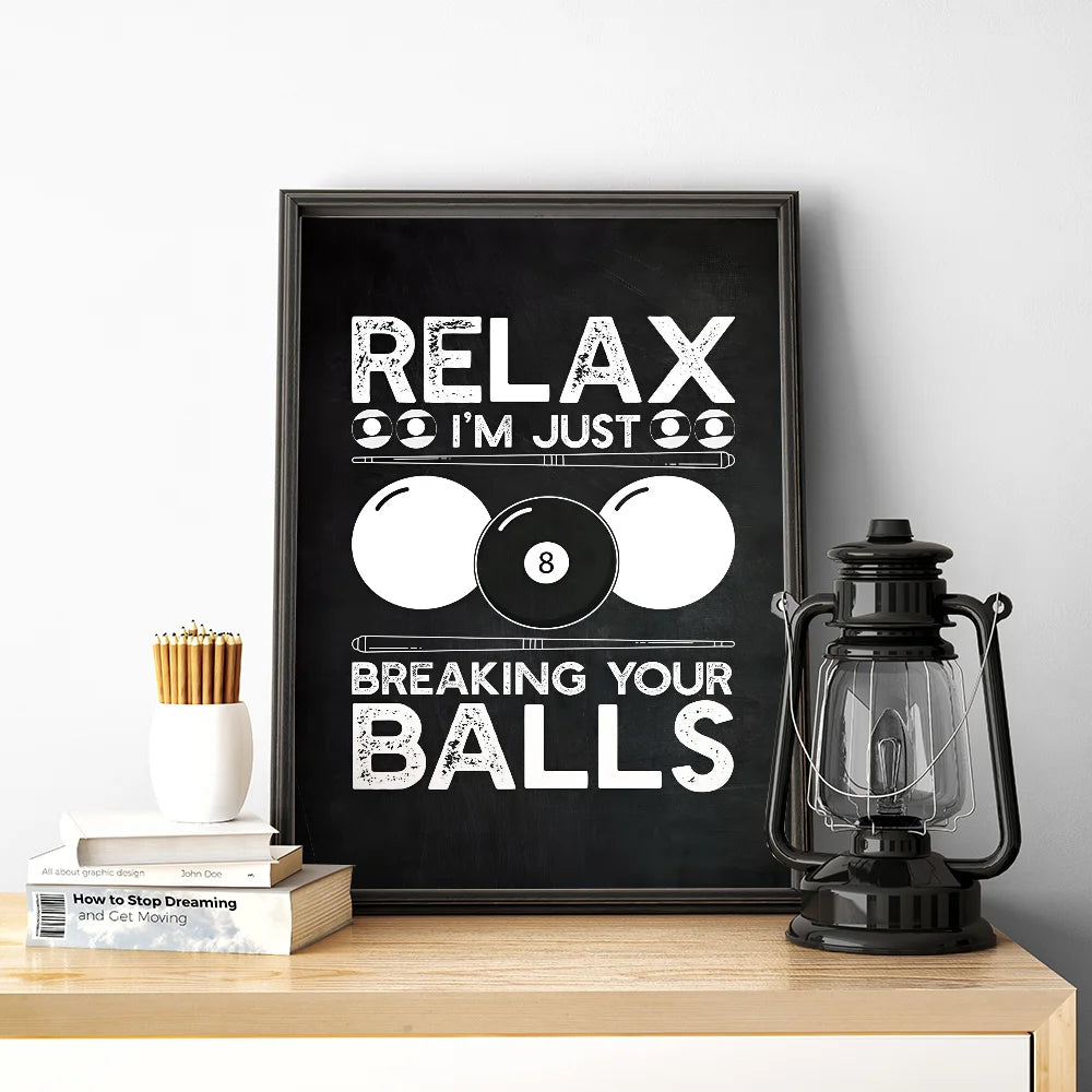 Black and White NO.8 Ball Poster