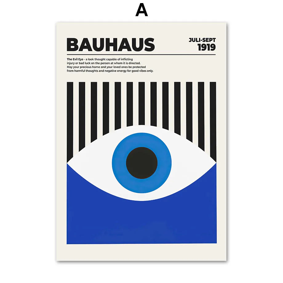 Blue Bauhaus Matisse Warhol Butterfly Canvas Wall Art