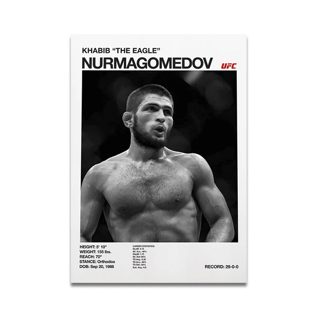 Boxing Fighting Star Canvas Wall Art Print Poster MMA Decorative Painting Home Decor Boxing Lover Gift Unframed