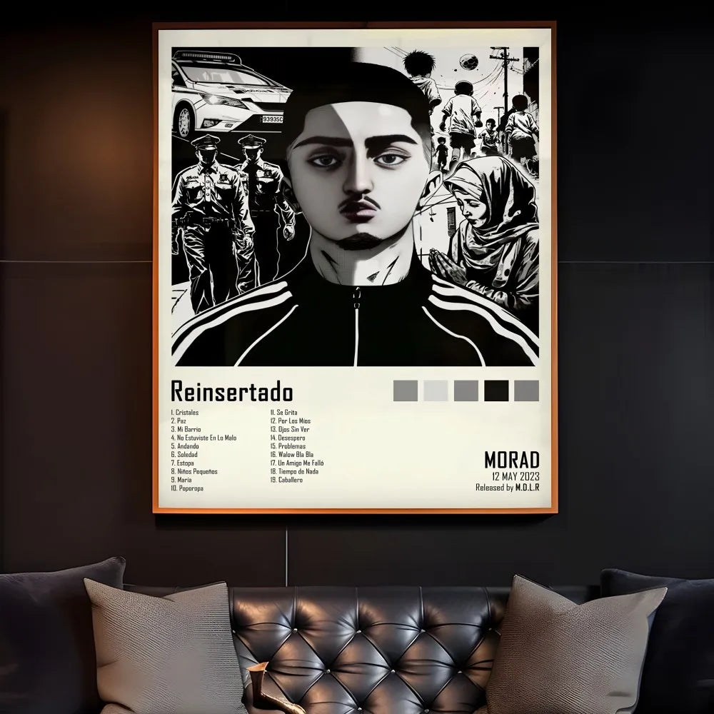 M-Morad M-MDLR M-Morad Album Cover Poster Sticky Wall Art Printing Waterproof Home Living Bed Room Bar Hallway Aesthetic Decor