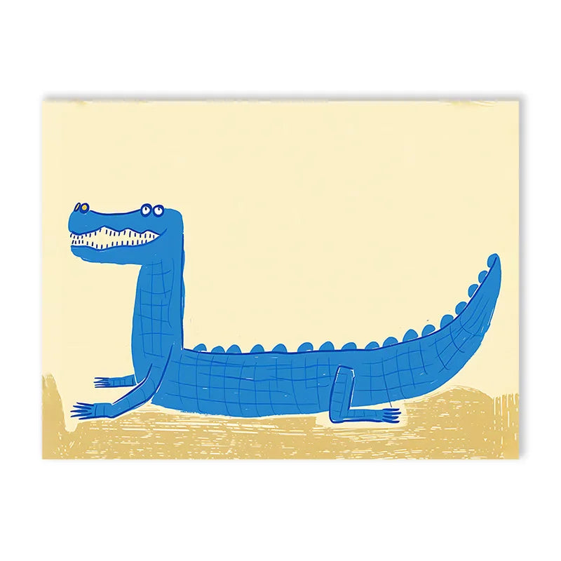 Cute Cartoon Colorful Animal Poster