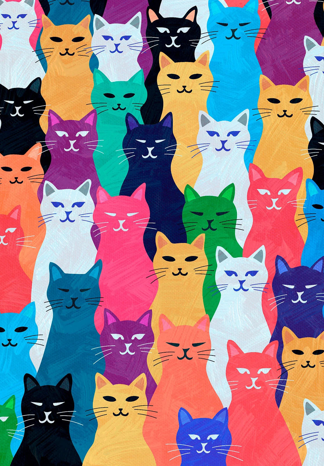 Cartoon Cute Cat's life Poster