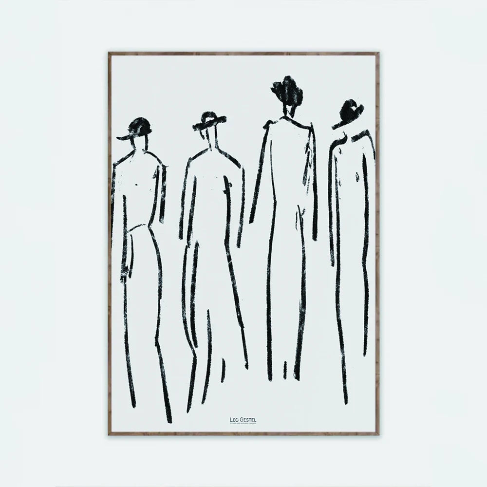 Modern Abstract Vintage Drawing Sketch Line Art Prints Canvas Painting poster for Living Room Bedroom Wall Art Home Decor