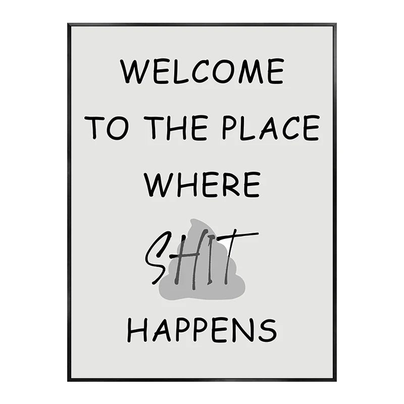 Abstract Humour Bad Smell Funny Bathroom Poster