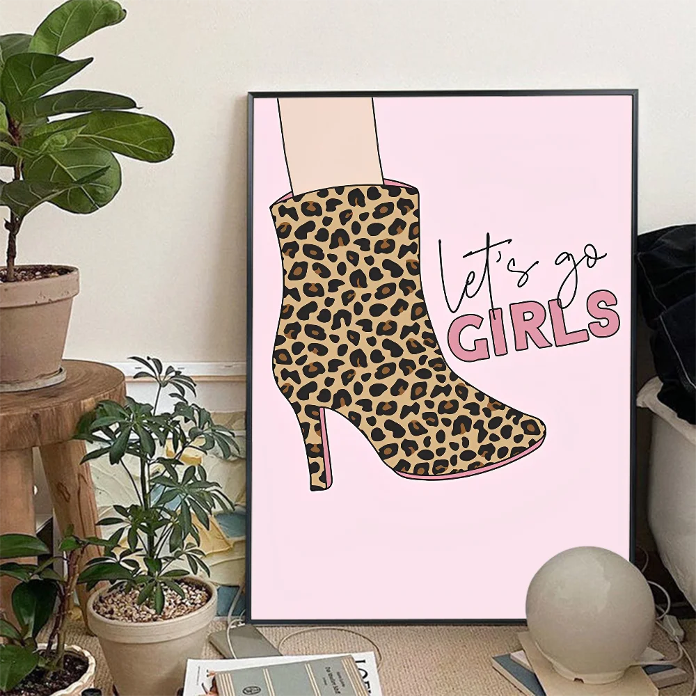 Retro-style kawaii poster featuring tiger and girl artwork
