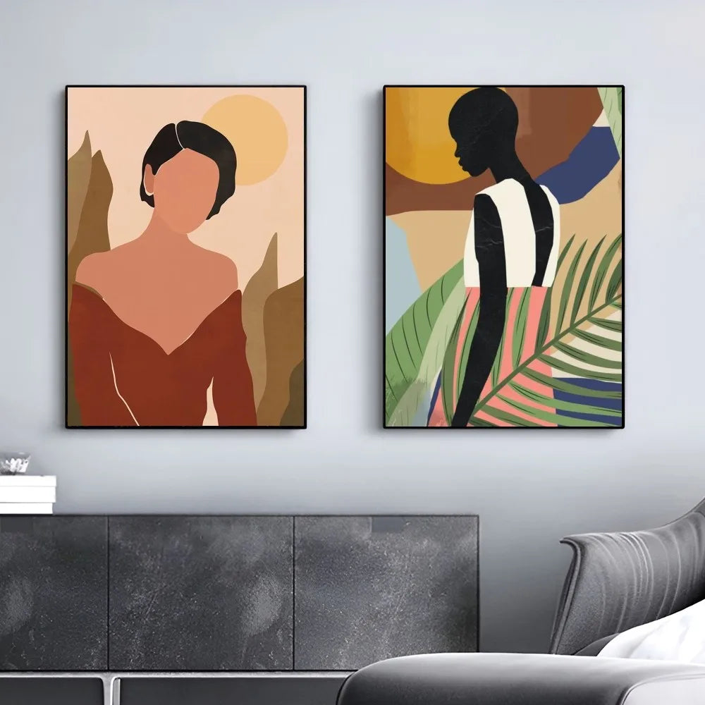 Elegant African art poster for home and cafe decor