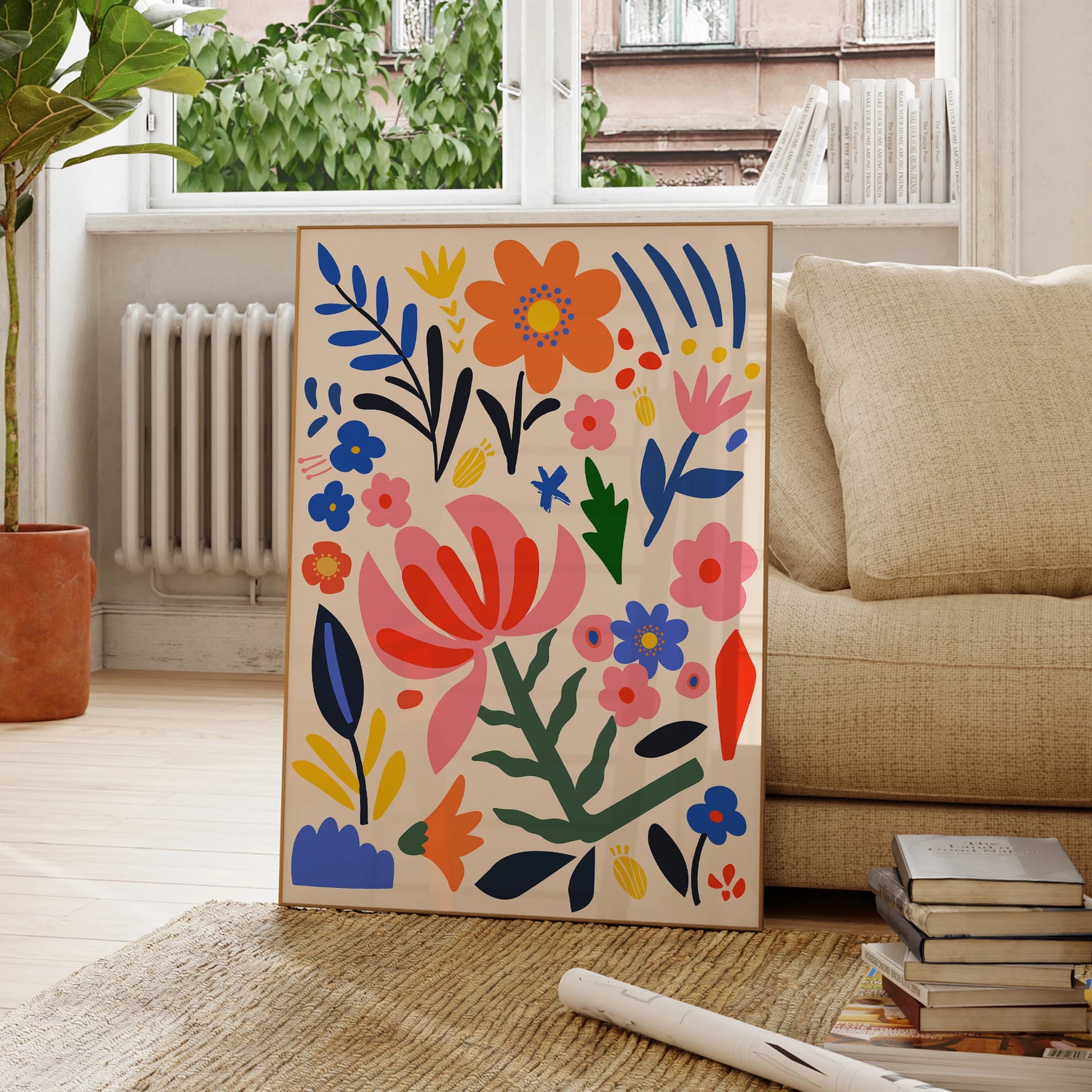Soft pastel flower print for elegant and feminine spaces