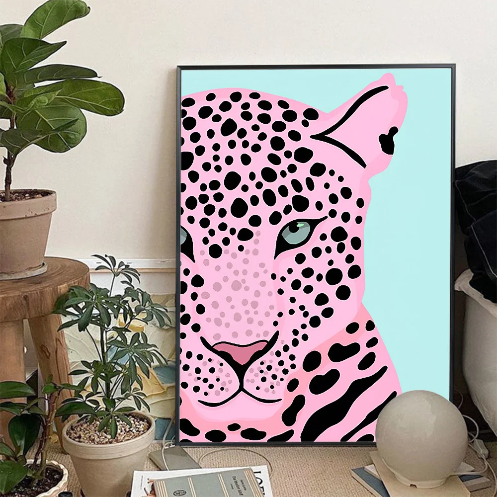 Leopard and tiger fusion art print with empowering theme